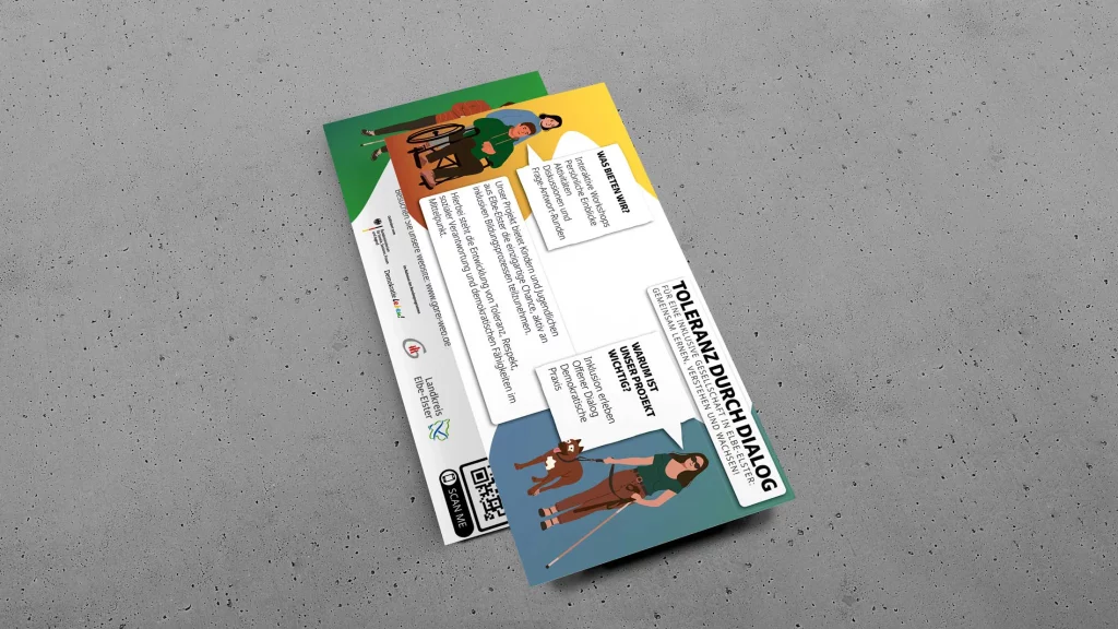 Referenzen: Print-Kommunikation für demokratische Bildung – Flyer und Broschüren